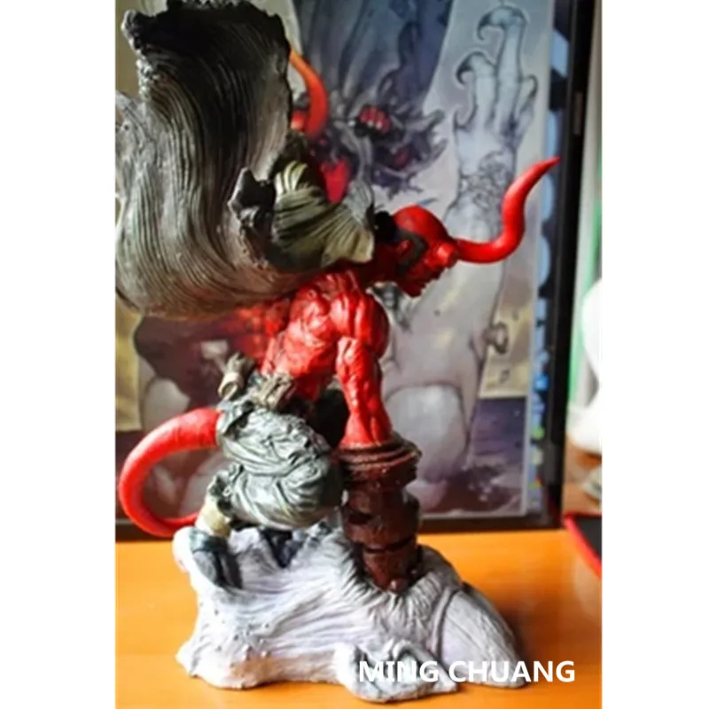 Статуя супергероя Hellboy грудь анун рама проф цветок репетитор полноразмерный