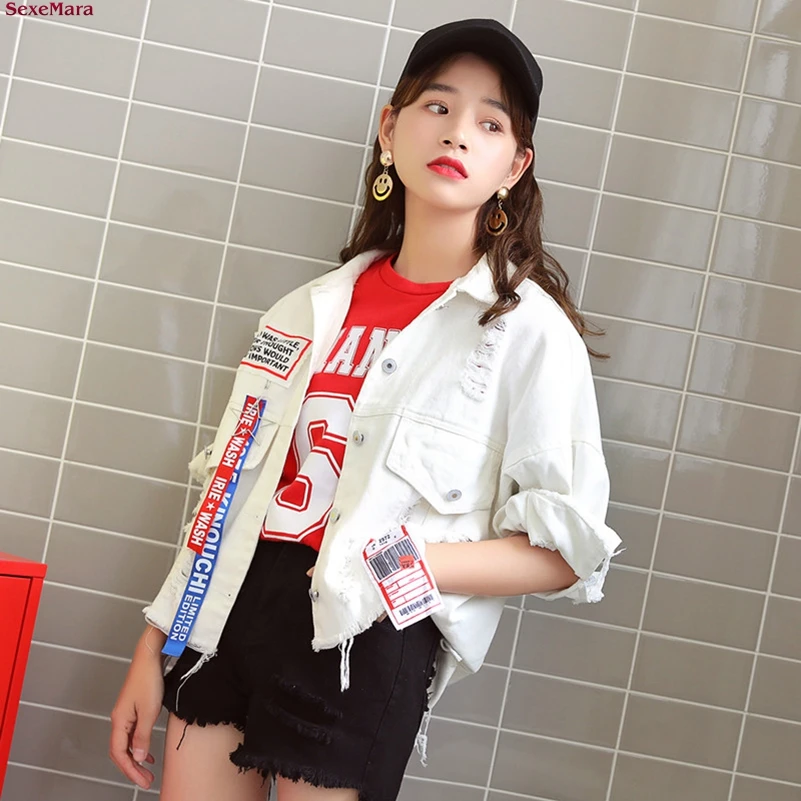 SexeMara/Новинка куртка с рукавами и принтом из ленты Бесплатная доставка|print jacket|jacket