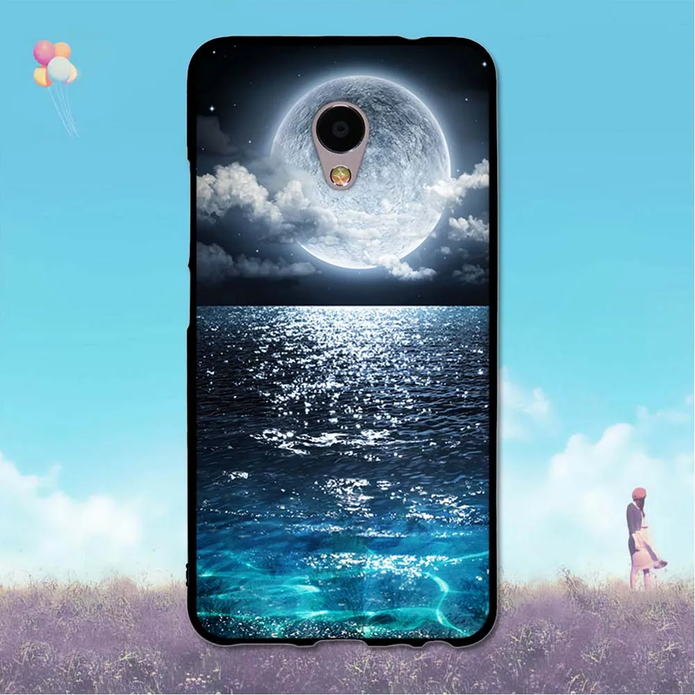 For Meizu M3E Case 5.5 inch Flower Painting Back Cover MEIZU M3 E Soft TPU Silicone Rubber Phone Bag for MeizuM3E Shell | Мобильные