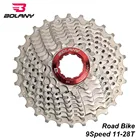 Велосипедная кассета BOLANY, свободное колесо, 9 скоростей, 11-28T, Передаточное отношение, серебристая сталь, звездочка, запчасти для велосипеда Shimano Sram