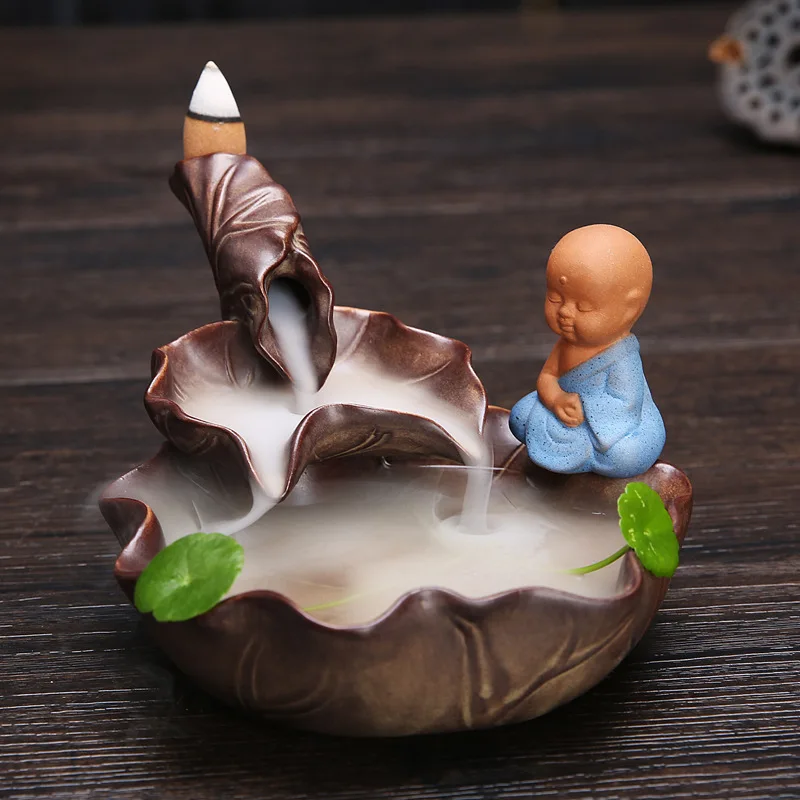 Домашний декор буддистская палочка для благовоний горелка маленький монах пуля