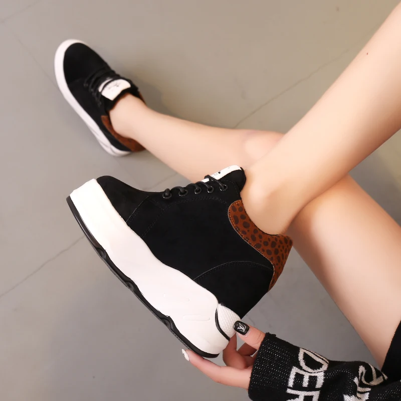 Женские ботинки на высокой платформе Новинка 2019 года Зимние ботильоны