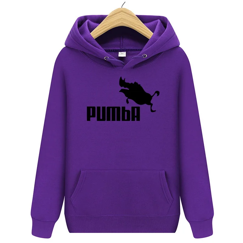 purple Осень, Новое поступление, Черный свитшот с капюшоном с пумбой, мужские брендовые толстовки и свитшоты с капюшоном - Цвет: purple