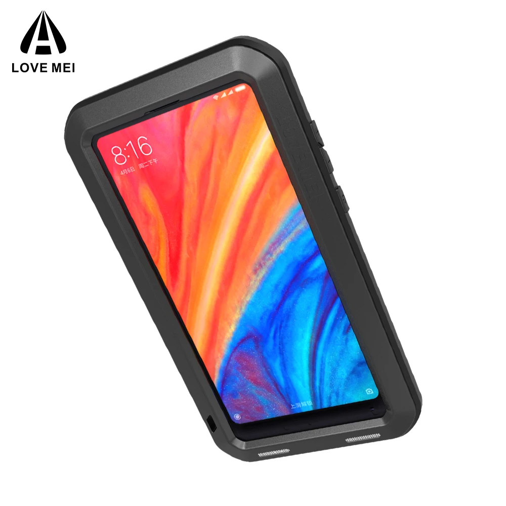 LOVE MEI Metal Aluminum Case For Xiaomi Mix2 Heavy Duty Armor Outdoor Shockproof Waterproof Powerful Max2 Mix2s | Мобильные телефоны