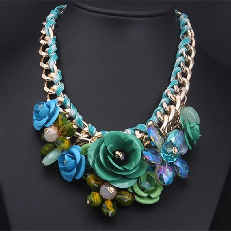 Женское Винтажное колье чокер с эмалью Tenande плетеные веревочные ожерелья