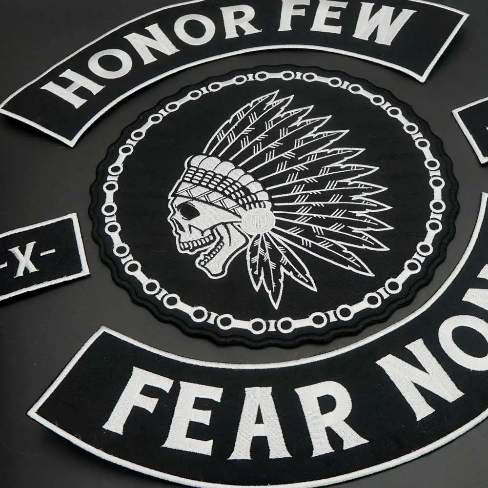 HONOR feare NONE 13 нашивки с вышивкой в стиле панк Байкер наклейки для одежды аксессуары для одежды значок