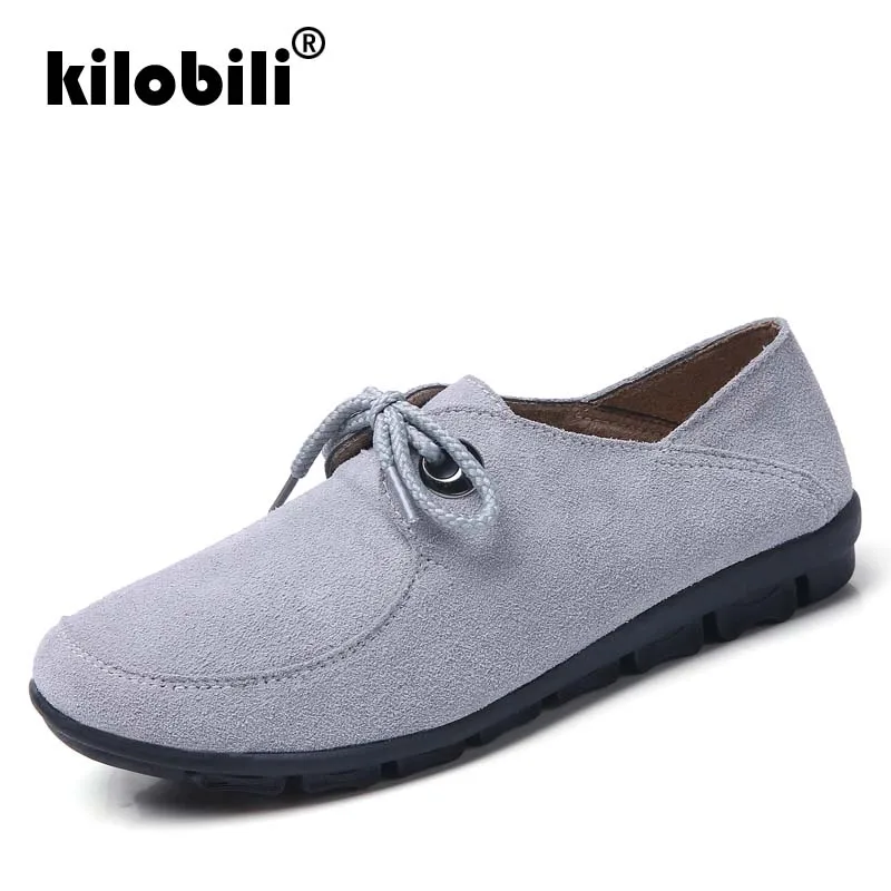 Kilobili/2019 г. Весенние женские туфли оксфорды на плоской подошве замшевые лодочки со