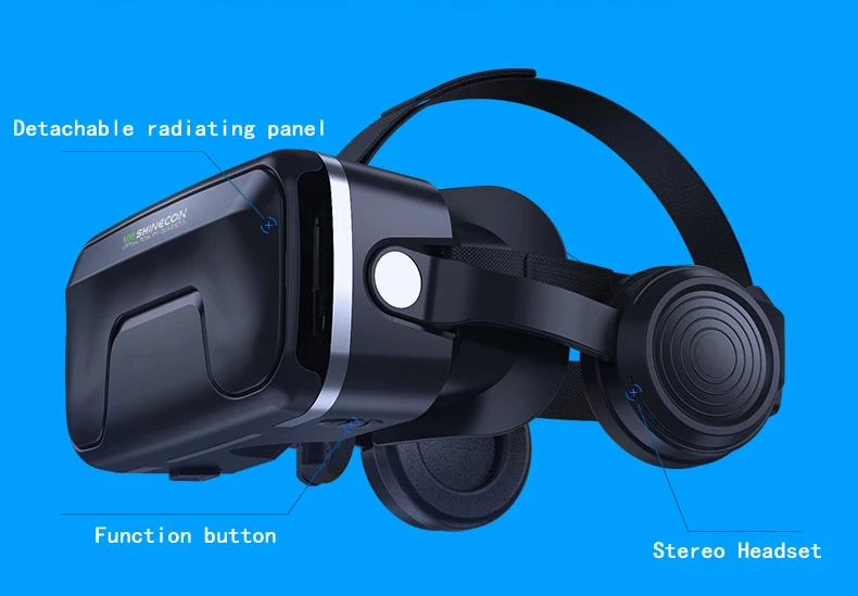 VR shinecon 7,0 гарнитура обновленная версия Очки виртуальной реальности 3D VR очки гарнитура для шлема игровая коробка