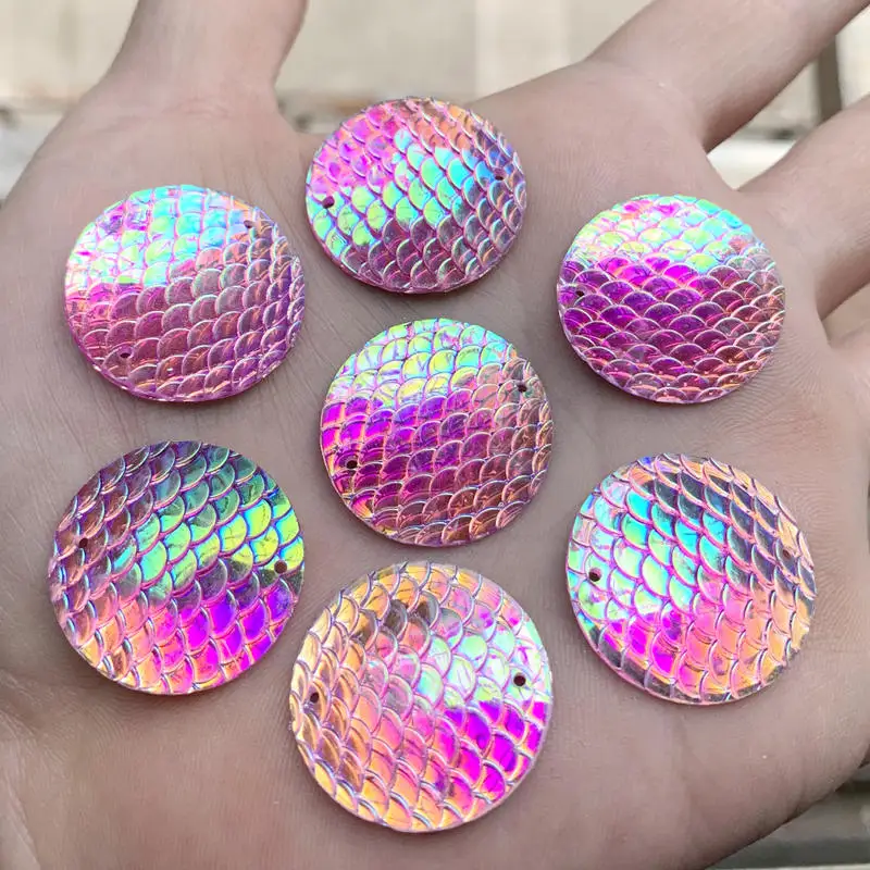 DIY Стиль рыбья чешуя драгоценные камни плоская задняя AB Кабошоны Камея Стразы 12