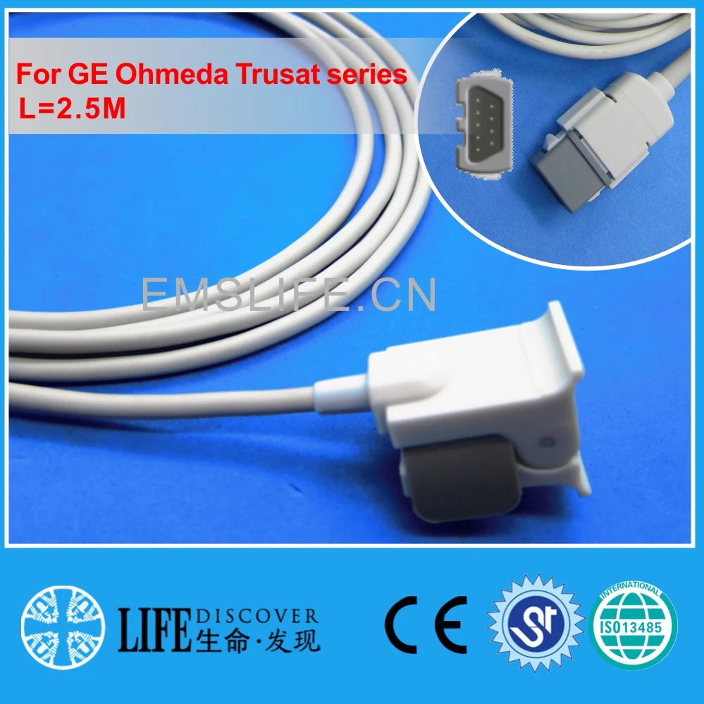 

Long cable child and pediatric clip spo2 sensor For GE Ohmeda Trusat series