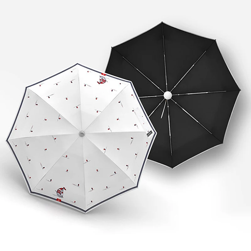 Yesello мини складной зонт для женщин пять раз солнцезащитный Зонты анти УФ черное