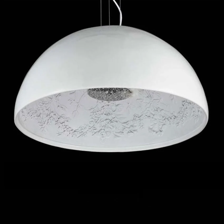 Dia 60 см скандинавские современные подвесные светильники Черный/Белый Смола небо