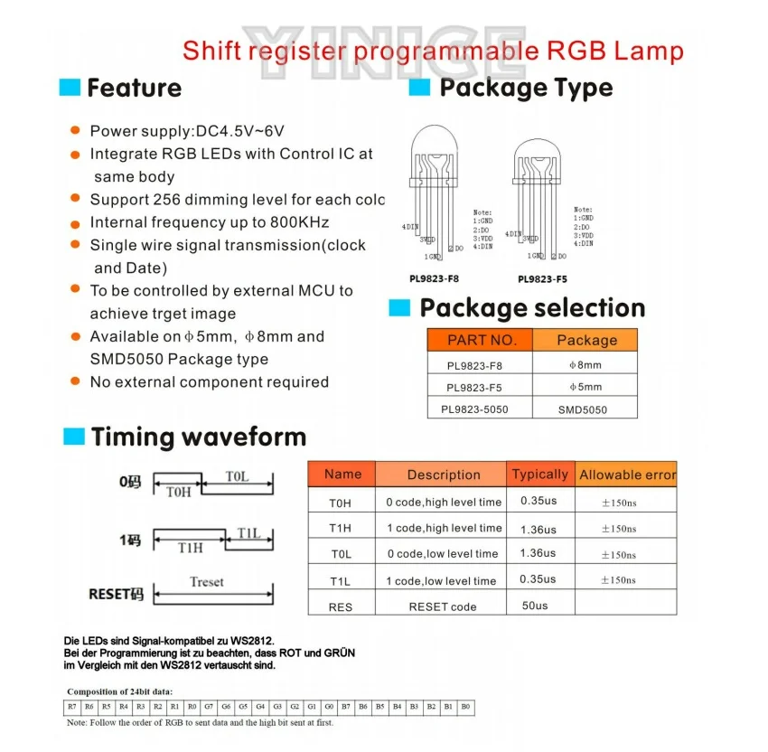 RGB светодиодный чип DC5V рассеянная круглая шляпа с WS2811 PL9823 APA106 чипсет внутри, F5 5 мм F8 8 мм Neo pixel светодиодный RGB полноцветный