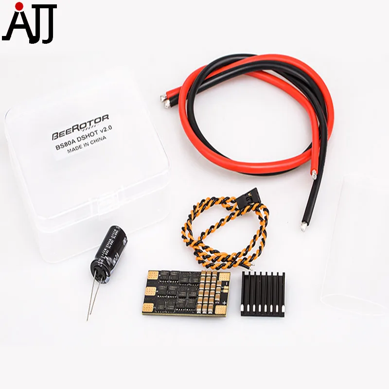 BeeRotor 80A Бесщеточный Регулятор скорости ESC V2.0 с OneShot MultiSho DSHOT BLHeli_S 3 8S RC Lipo Motor|Детали