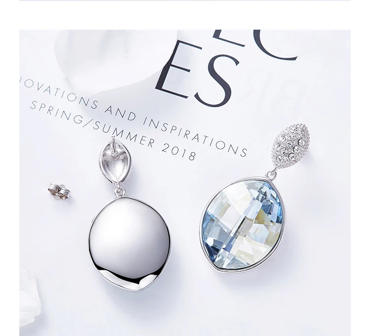 CDE, украшенные кристаллами Swarovski, серьги, ювелирное изделие, настоящее 925 пробы, серебряные серьги в форме капли воды, хорошее ювелирное изделие