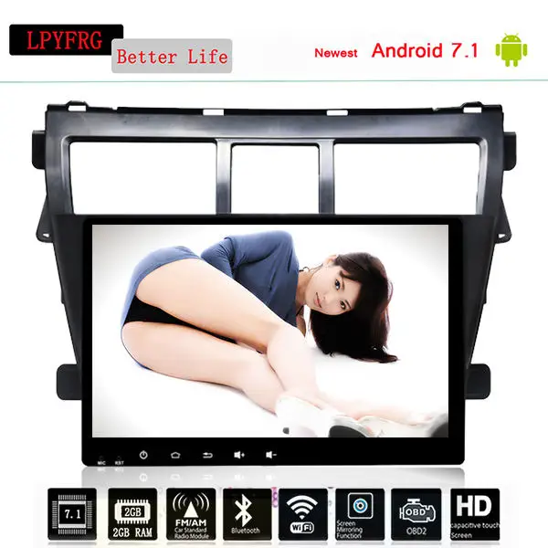 Автомагнитола LPYFRG 9 дюймов android 10 0 GPS DVD DVR Aux Mirror Link для Toyota Vios 2007 2008 2012|car gps dvd|gps dvdgps