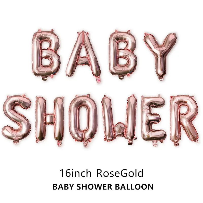 Rose Gold BSR Baby Shower украшения это мальчик девочка баннер Пол свидетельствуют о Oh Baby шар День рождения украшения детских товаров - Цвет: Rose Gold BSR