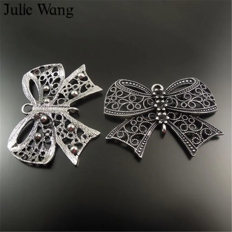Julie Wang 4 шт. сплав антикварного цвета в форме галстука кулоны подвесы фурнитура