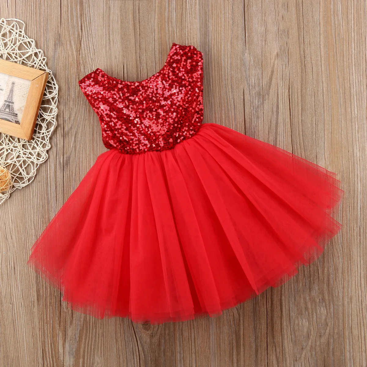 Baby Girls Backless Princess Dress Sleeveless Ball Gown Girl Dresses For Christmas Wedding Party Children's Clothes | Детская одежда