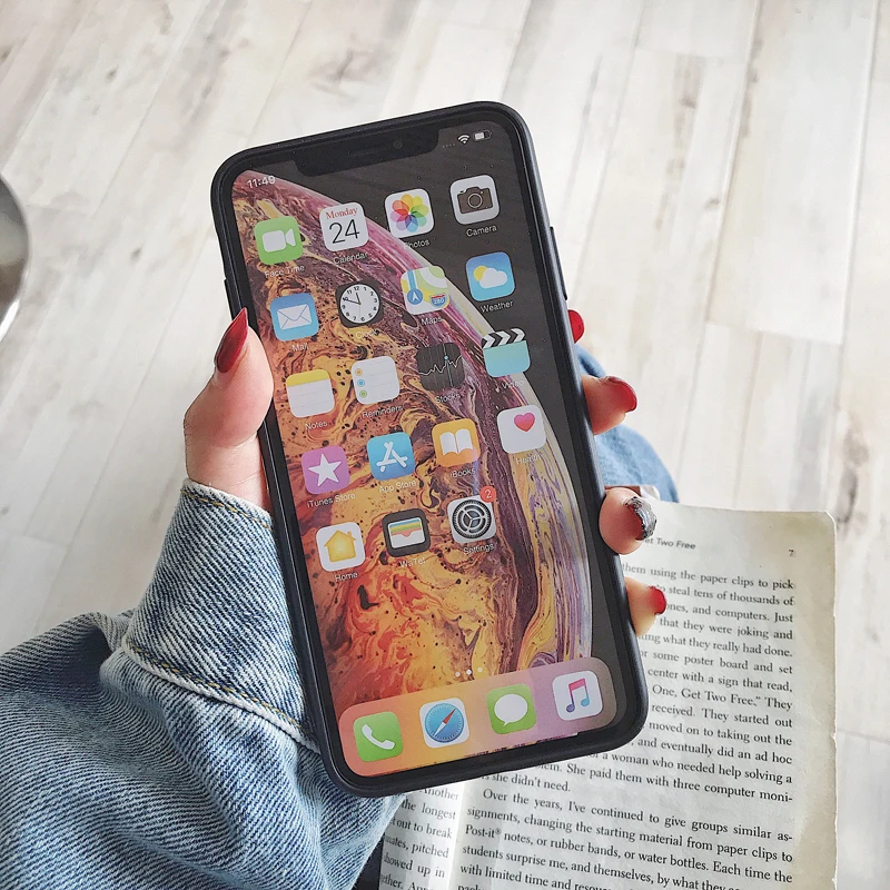 Lingge текстурный чехол для iphone 7 6 6s 8 plus X Xs max XR яркие глянцевые чехлы телефонов с