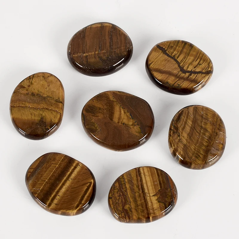 

7 шт. натуральный тигровый глаз 25X22X5mm ручной работы ладонь упал камень кристалл Reiki из кварца Чакра Исцеление домашний декор Feng Shui Masco