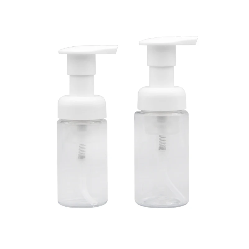 50ps/lot 30ml 40ml Transparent Empty Facial Cleanser Travel Clear Soap Dispenser Foam bottle with white foam pump