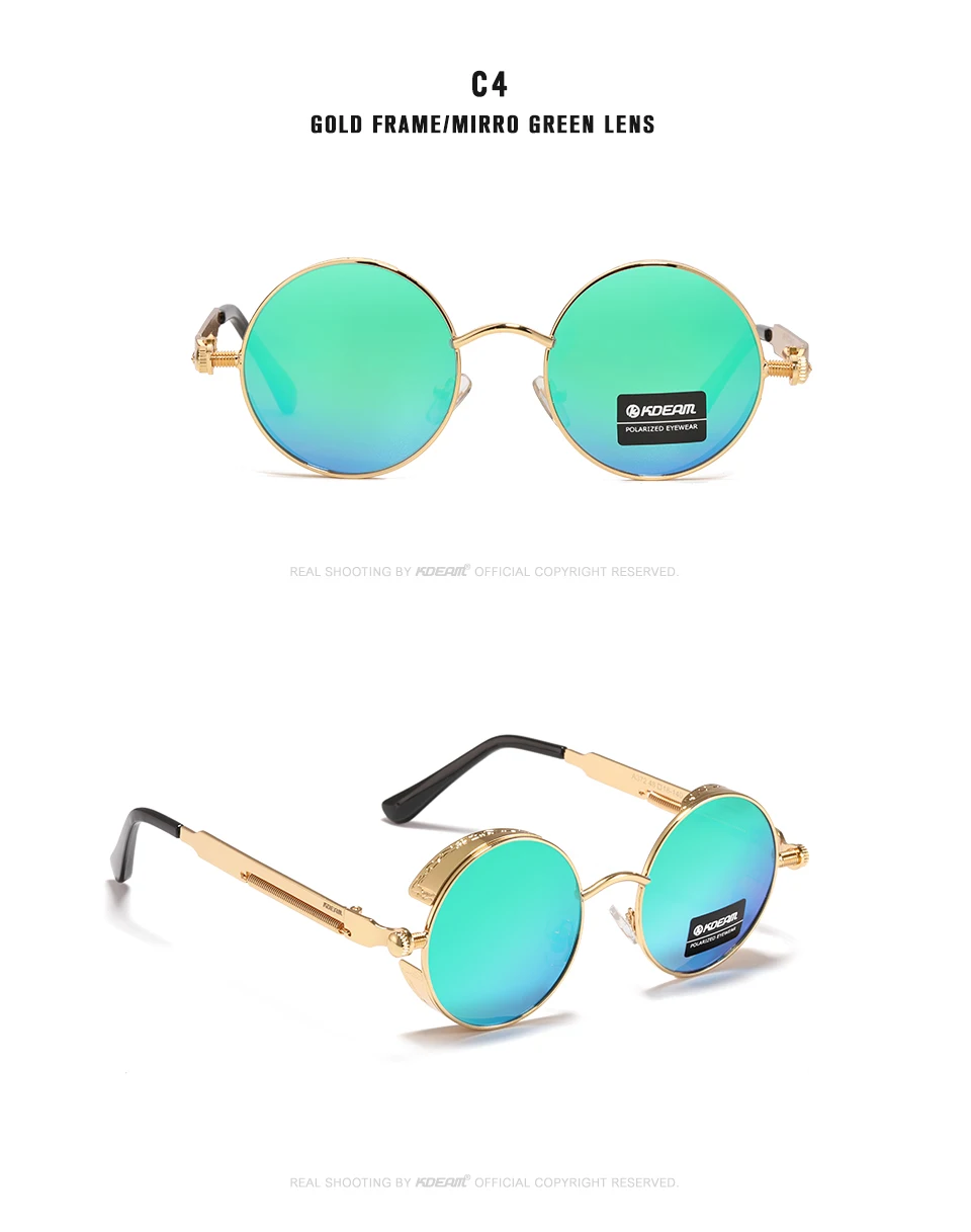 KDEAM женские поляризованные солнцезащитные очки Круглые Женские брендовые дизайнерские солнцезащитные очки UV400 защита солнцезащитные очки ретро вождения Модные оттенки с коробкой