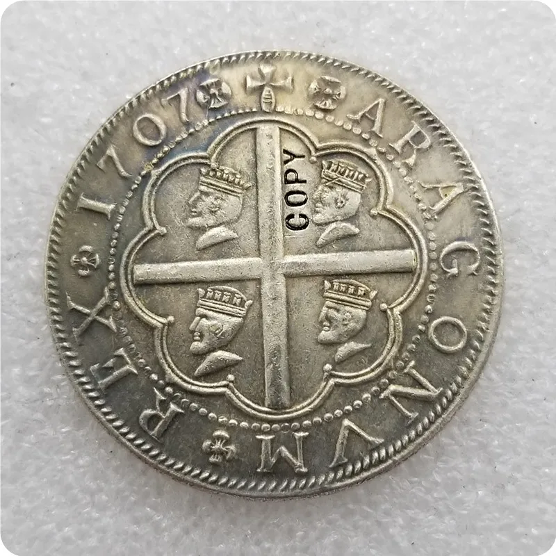 1707 Королевство АРАГОН (испанские Штаты) 8 Reales Felipe V копия монеты|Безвалютные