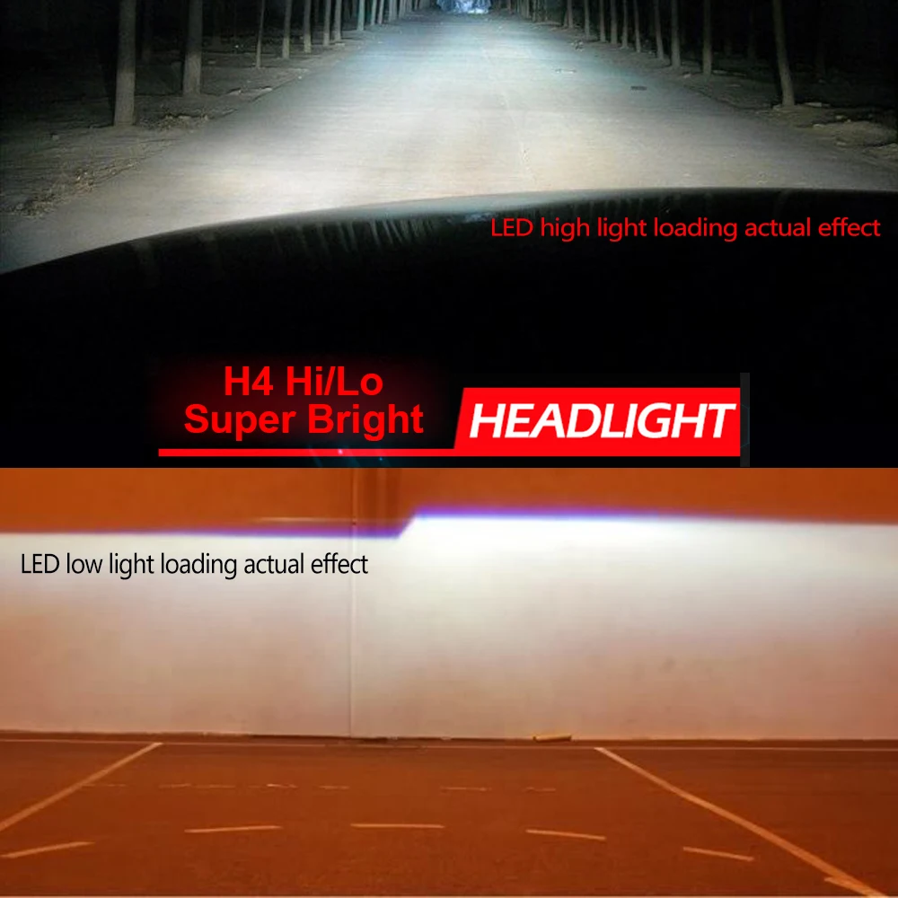 

14400Lm Led Headlight Bulb H4/9003/HB2/Hi/Lo Car Headlight Waterproof Led Light For Car Auto Turbo 6000K White