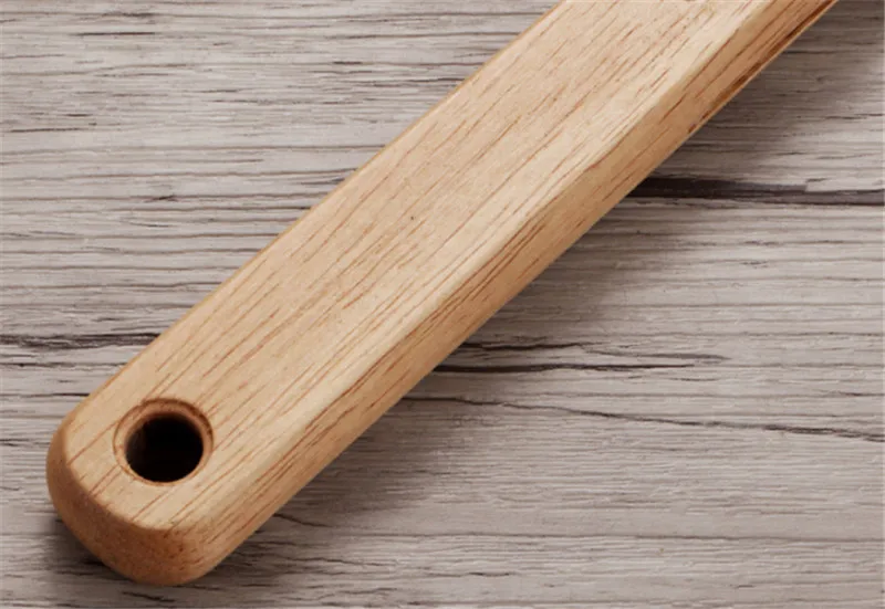 Нержавеющая сталь длинная деревянная ручка сливная Лопата утолщение