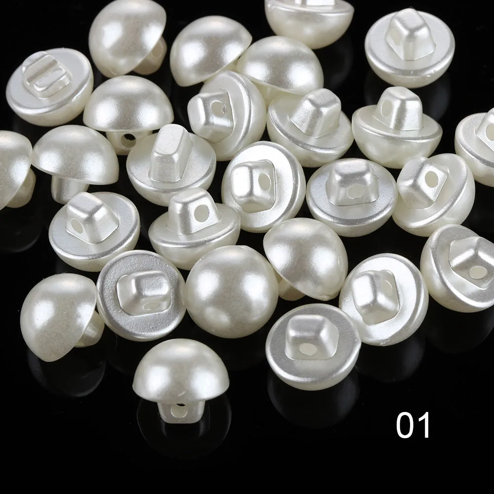 Style 1-10mm 50 шт. 10 мм круглые Швейные жемчужные грибы пуговицы для скрапбукинга одежда декоративная DIY ремесла Инструменты, одежда аксессуары для платья - Цвет: Style 1-10mm