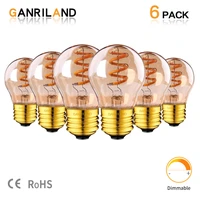ganriland g45 e27 led filament bulb spiral bulb edison flexible lamp 3w 2200k e26 decorative pendant lamp for house