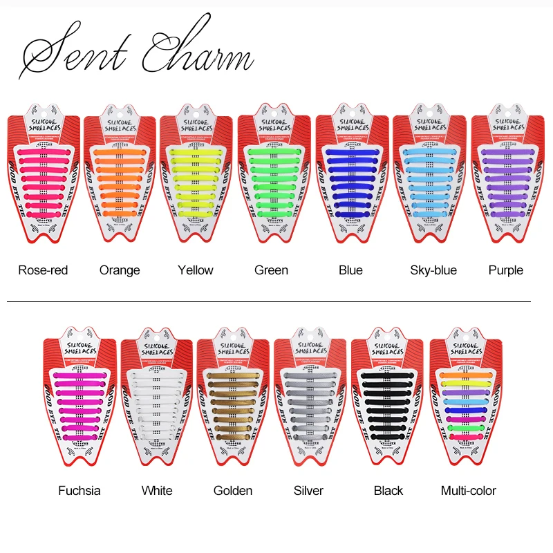 

10sets/pack Fashion Running Elastic Shoe Lace All Sneaker No Tie Silicone Shoe Laces Creative Shoelaces For Unisex Women Men