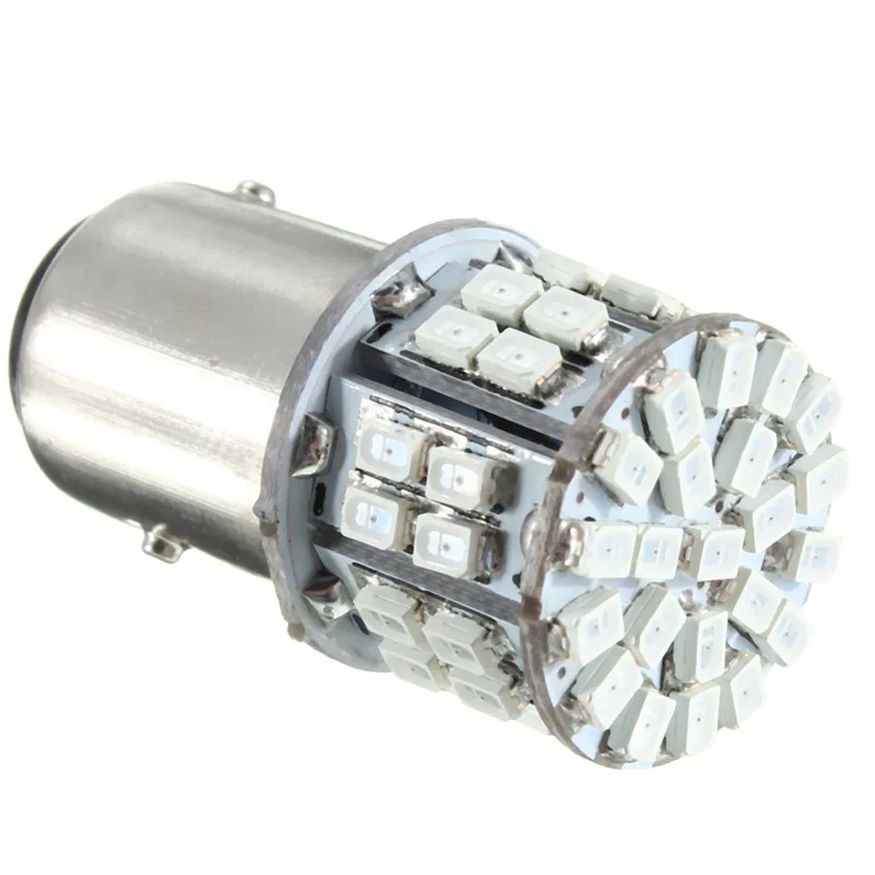 1/1157 шт. BAY15D 50 SMD красный светильник, Автомобильный задний стоп-сигнал, светодиодный фонарь 3 Вт 12 В, Автомобильный задний светодиодный фонарь