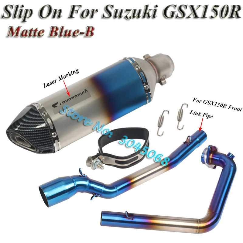 Слипоны для Suzuki GSX150R GSXR150 GSX S150 мотоцикл выхлопной Escape дБ убийца модифицированный передний соединитель трубы лазерный глушитель