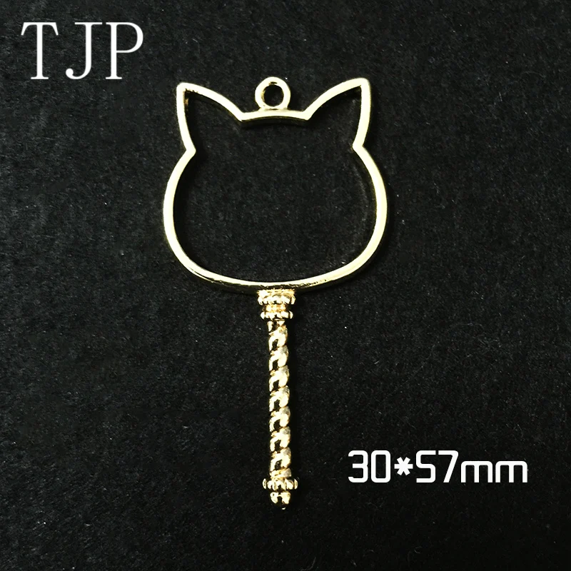 TJP 10 шт./лот Сердце Луна Звезда Ключ Форма Подвеска на металлическом каркасе