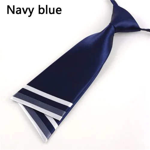 navy blue Распродажа, полосатый двухслойный галстук для ножей для женщин, мужчин, официантки, Западная сборка, аксессуары для девочек, галстук для мальчиков - Цвет: navy blue