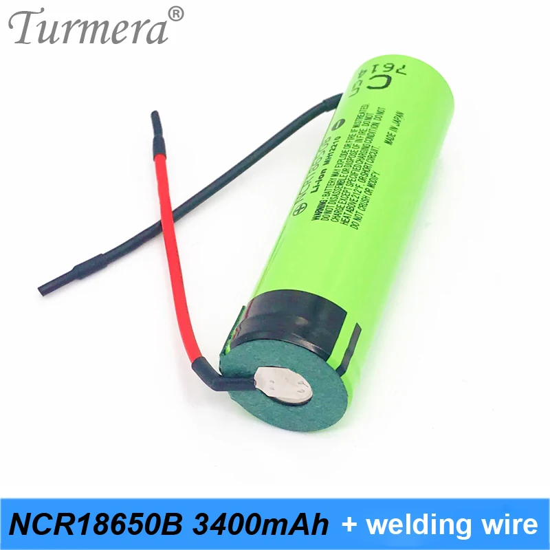 Фото original battery 18650 3400mah ncr18650b 3.7v for power bank and screwdriver + welding wire Turmera Электроника original battery 18650 3400mah ncr18650b 3.7v for power bank and screwdriver + welding wire Turmera Электроника