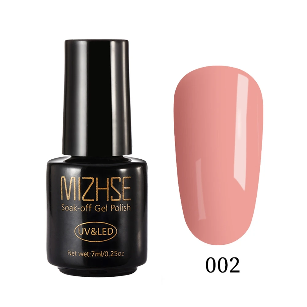 002 MIZHSE 7 мл розовый лак для ногтей УФ гель Led ногти Материал Para unhas гель профессиональный продукт для ногтей Мед Девушка гель для ногтей - Цвет: 002