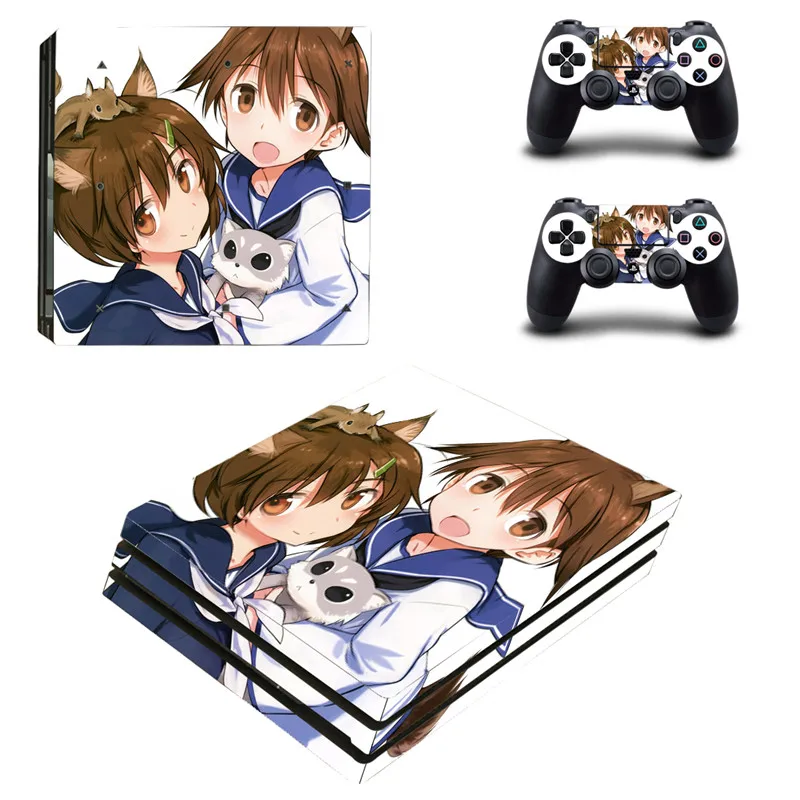 Lovely Cute Anime Girl PS4 Pro Skin Sticker For Sony Playstation 4 Promotion Console & 2Pcs Controller Protection Film Stickers |