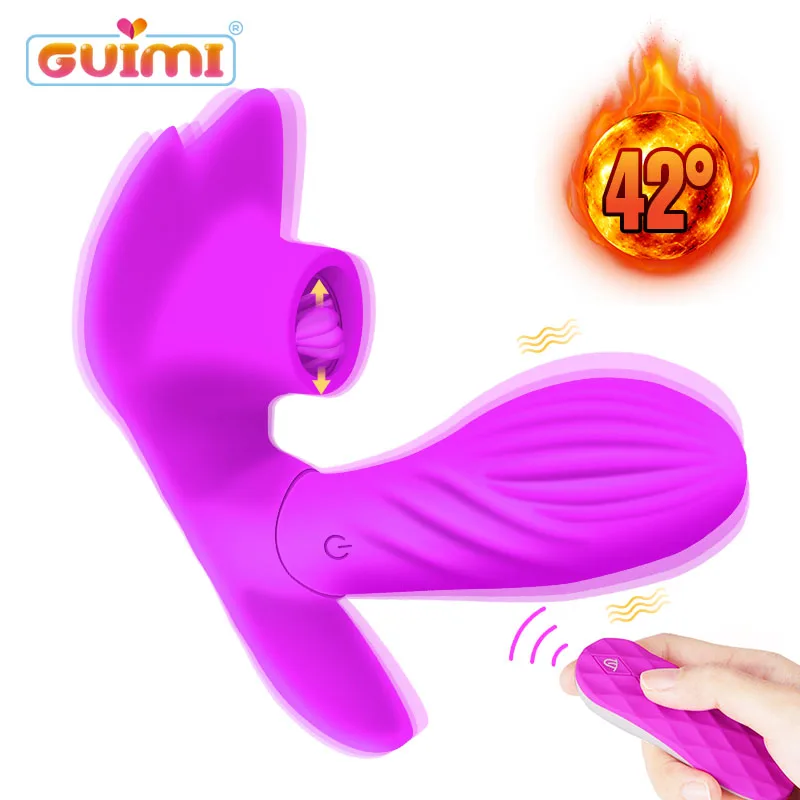 GUIMI бабочка вибратор секс игрушки для женщины яйцо мастурбатор Язык Минет все