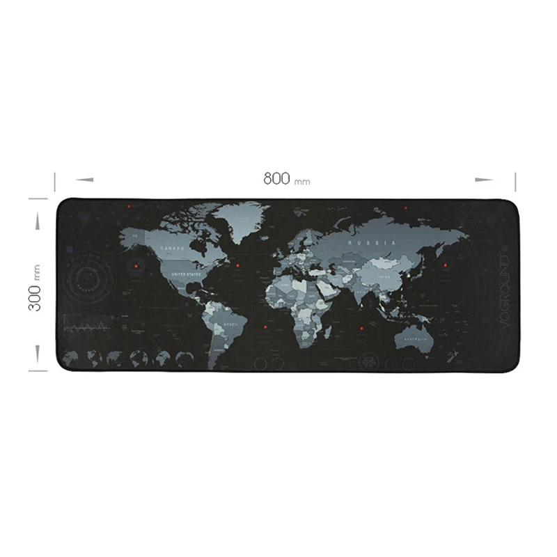 800x300x2mm Shellnail игровой коврик для мыши RGB большой геймер большая мышь Коврик для компьютерной мыши карта мира натуральный каучук Mause Pad клавиатура настольная игра - Цвет: 800x300x2mm