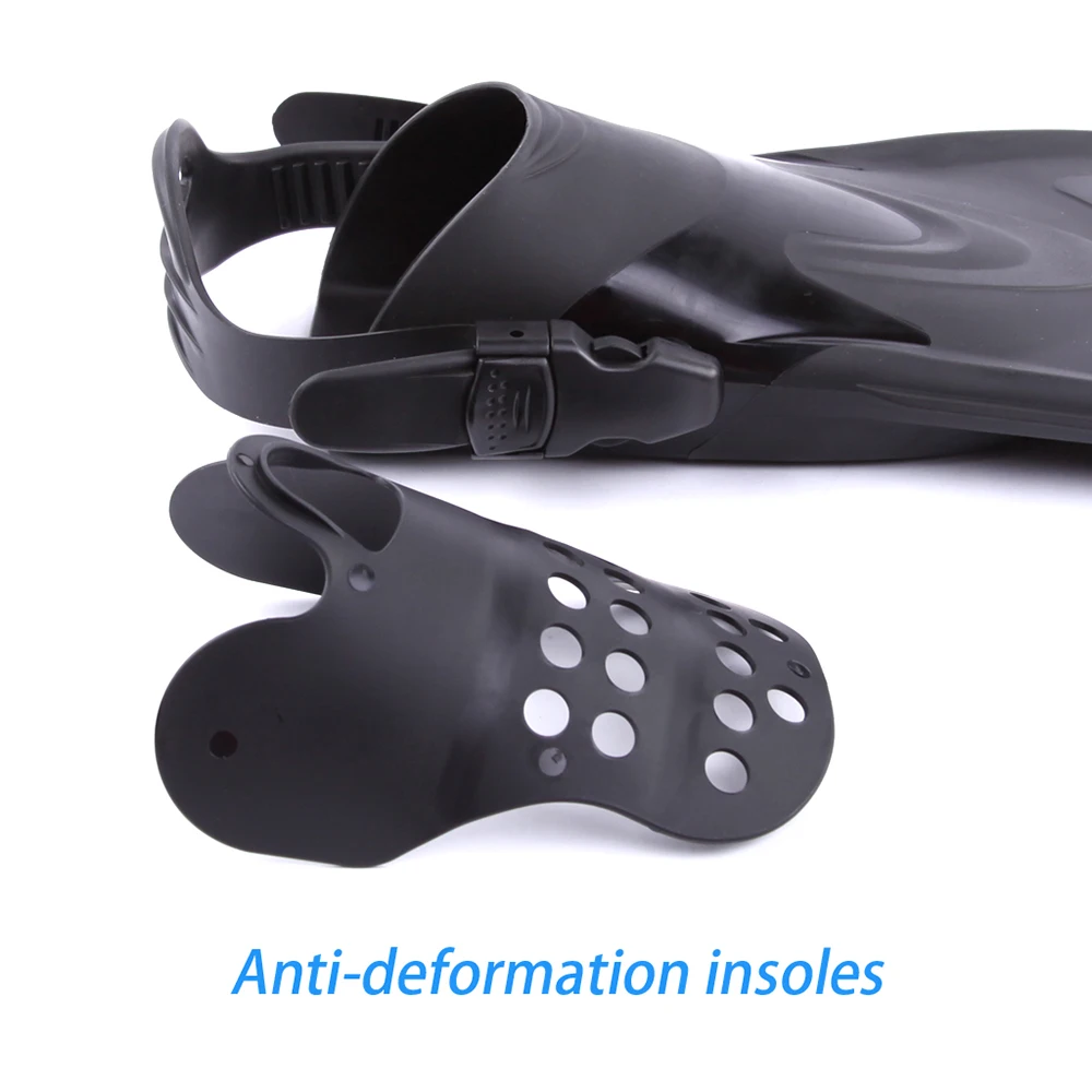 WHALE Adult Swimming Fins Snorkeling Diving Foot Fins Flippers Flexible Comfort Profession Diving Fins with Adjustable Heel