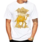 Новое поступление 2019, Мужская модная футболка с абстрактным принтом слона и леса, крутые летние топы, высококачественная повседневная футболка