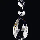 Бесплатная доставка, 100 шт.лот, 50 мм, подвеска в форме капли + 2 шт., 14 мм, восьмиугольник, стеклянная бусина, хрустальная люстра, детали, призма, Ловец Солнца, украшение