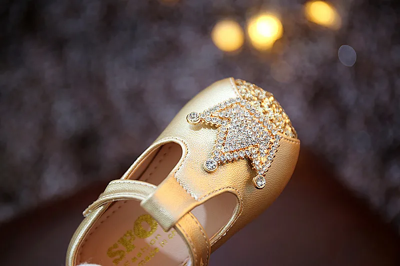 Шикарная мечта Золотая корона Сезон весна-осень Брендовая обувь принцессы для