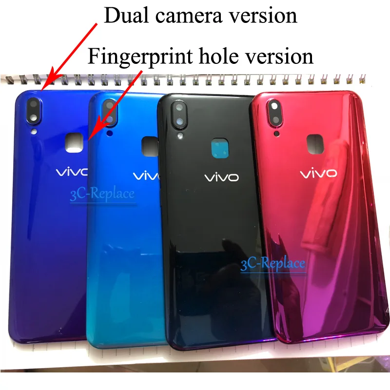 Для BBK Vivo Y91 Y91i Y91c Y93 Y93s Y93st Y93 Lite Y95 U1 задняя крышка батарейного отсека Крышка корпуса чехол Задняя стеклянная линза запчасти для замены