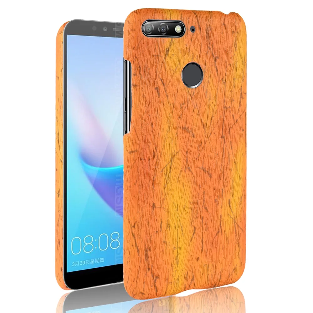 Y6 Prime 2018 Luxury Woodern Skin Retro Leather Case For Huawei Honor Cover leather Hard Shell Back Phone Cases |