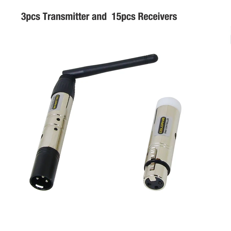 3T15R С фабрики 18 шт./лот 2.4g беспроводное устройство DMX контроллер 2 шт. передатчик шт. и 16 приемник XLR 3PIN для Professional Stage DJ - Цвет: 3T15R