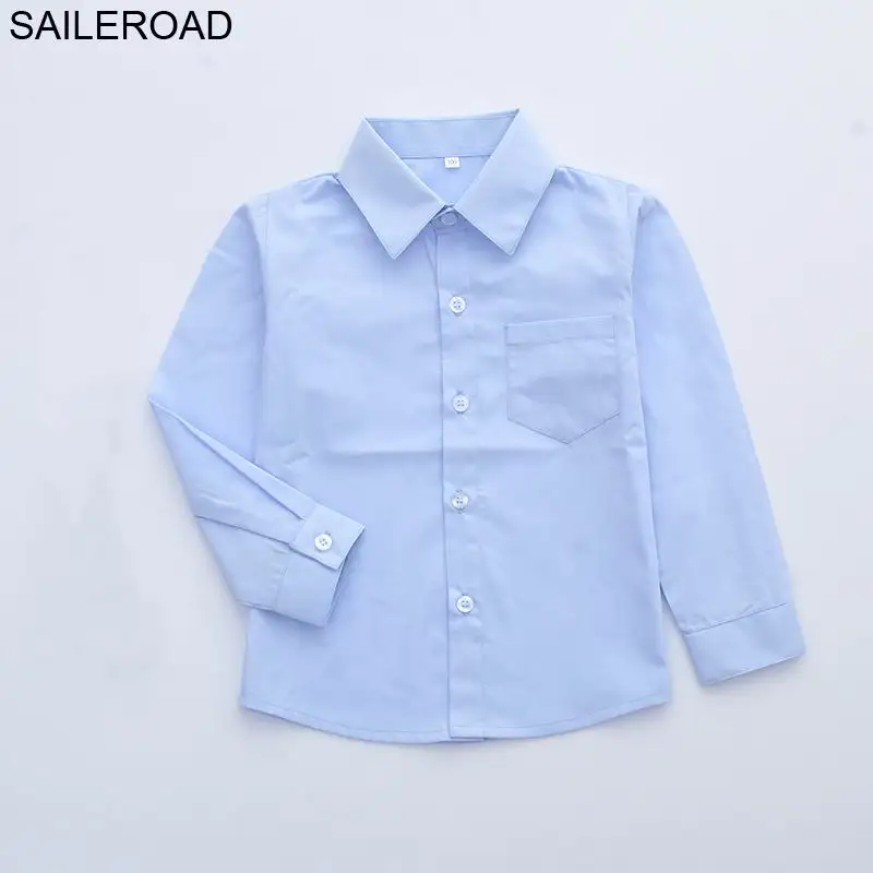 SAILEROAD от 3 до 10 лет блузка для девочек школьная хлопковая белая рубашка мальчиков